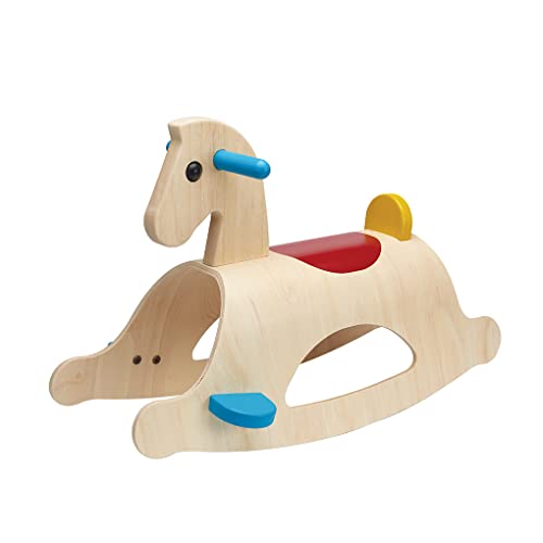 PlanToys Wooden Rocking Horse Balance Ride-On Toy for Kids