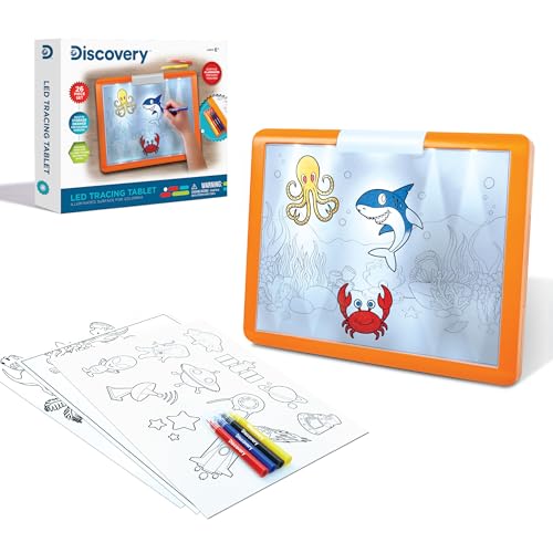 Discovery 26-Piece LED Tracing Tablet & Art Set for Kids