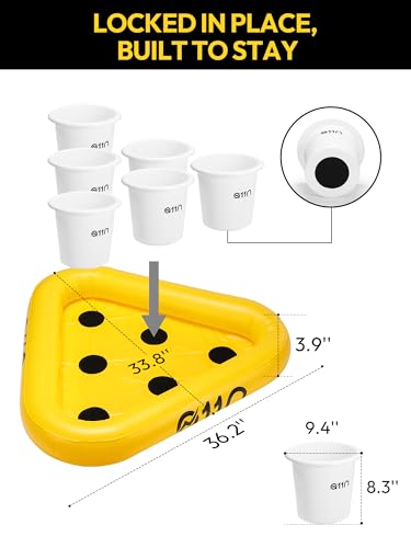 A11N Sports Outdoor Bucket Toss Game, 12 Buckets & 6 Balls