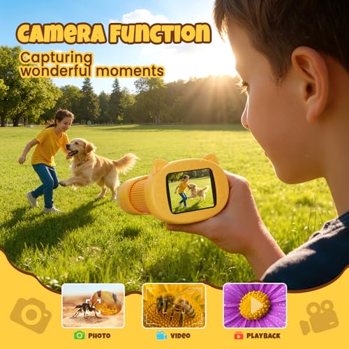 Kids’ 1000X 4K Digital Microscope with 2.4-Inch Screen