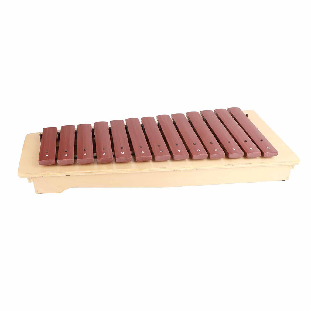 13-Tone Wooden High-Pitch Xylophone for Kids, Pine Red