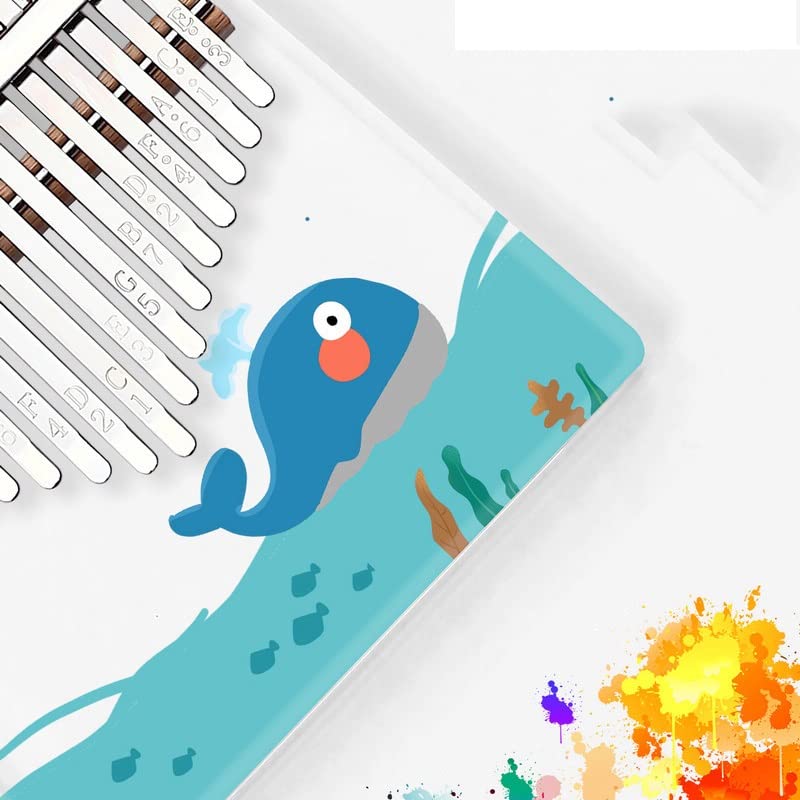 Sisdffaaa 17-Key Colorful Transparent Kalimba Finger Piano