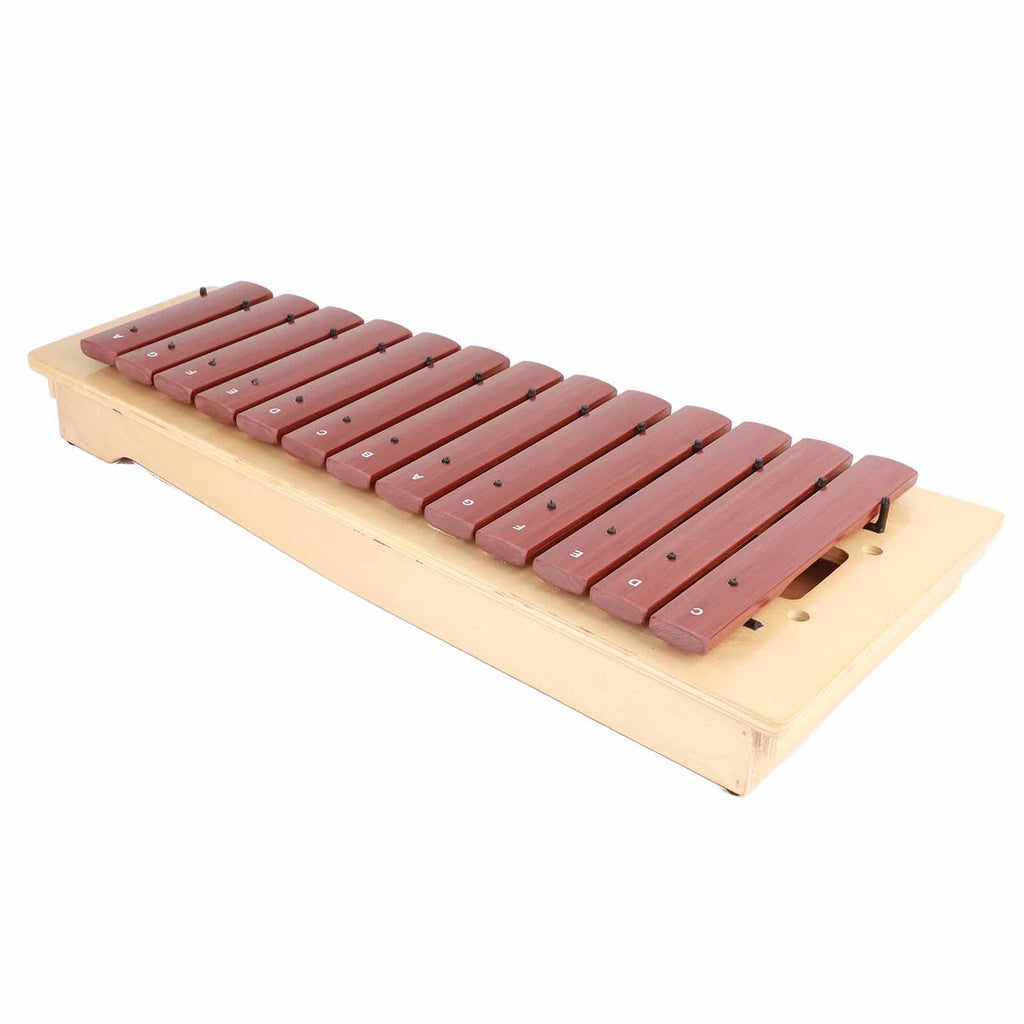 13-Tone Wooden High-Pitch Xylophone for Kids, Pine Red