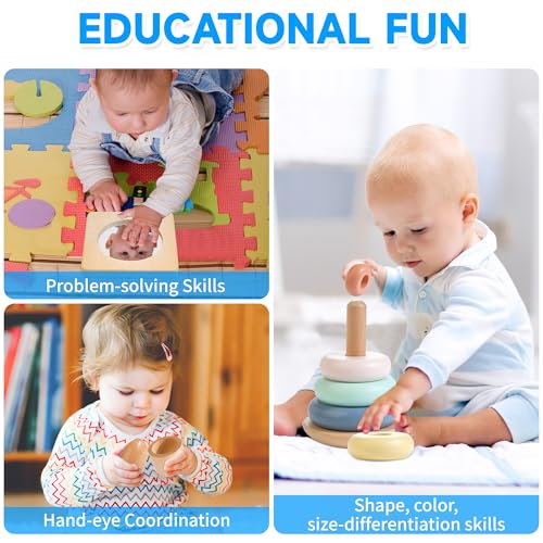 WOODMAM Montessori Learning Toys for Babies, 6–18 Months