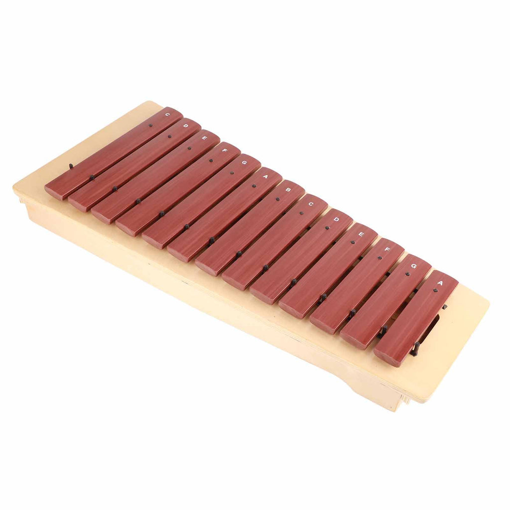 13-Tone Wooden High-Pitch Xylophone for Kids, Pine Red