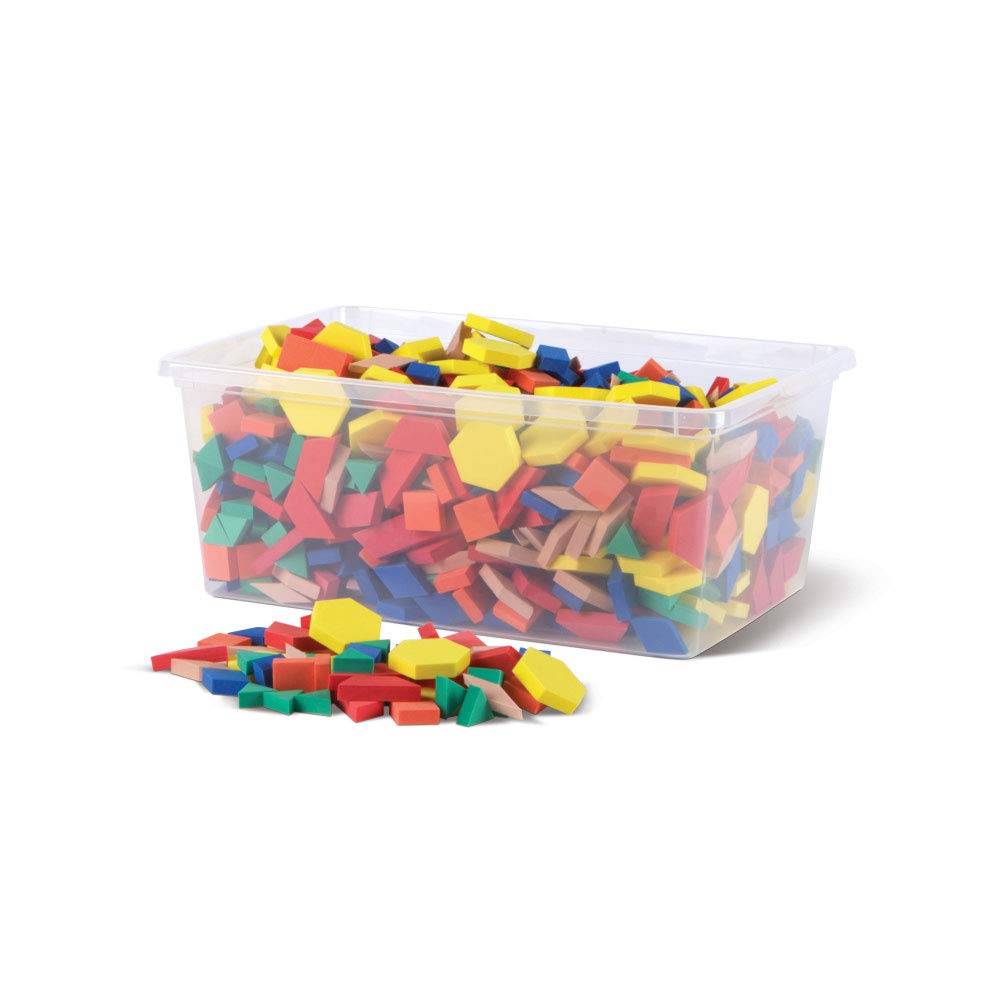 hand2mind 1,250-Piece Geometric Pattern Blocks for Kids