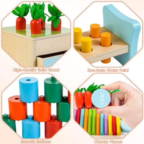 WOODMAM Montessori Learning Toys for Babies, 6–18 Months