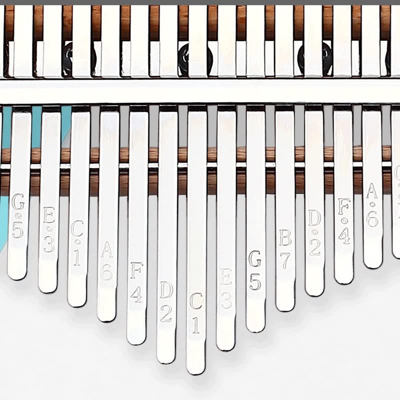 Sisdffaaa 17-Key Colorful Transparent Kalimba Finger Piano