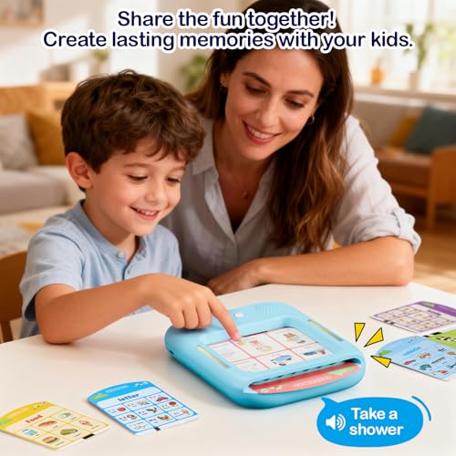 Kids' Talking Learning Tablet with 30 Educational Flash Cards
