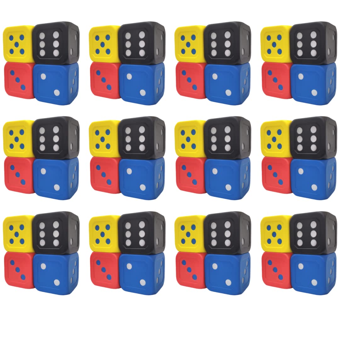 Macro Giant 6-Inch Colorful Foam Dice for Math Games