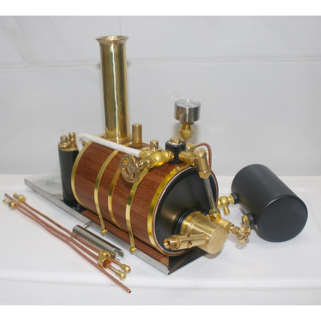 Eoweiot 200ml Brass & Mahogany Steam Boiler Science Kit