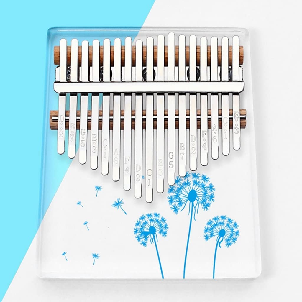 Sisdffaaa 17-Key Colorful Transparent Kalimba Finger Piano