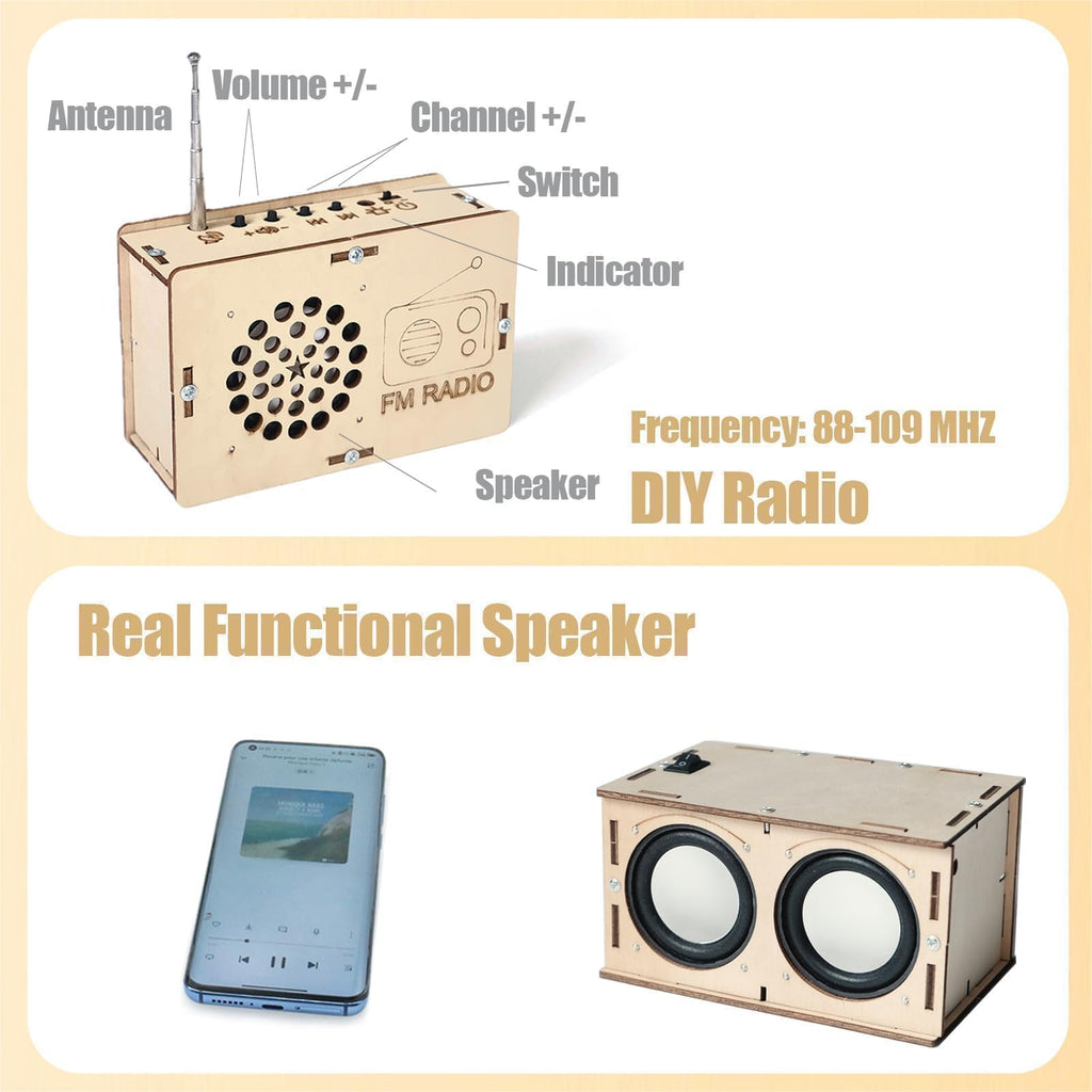 DIY STEM Electronics Kit for Building a Speaker & Radio