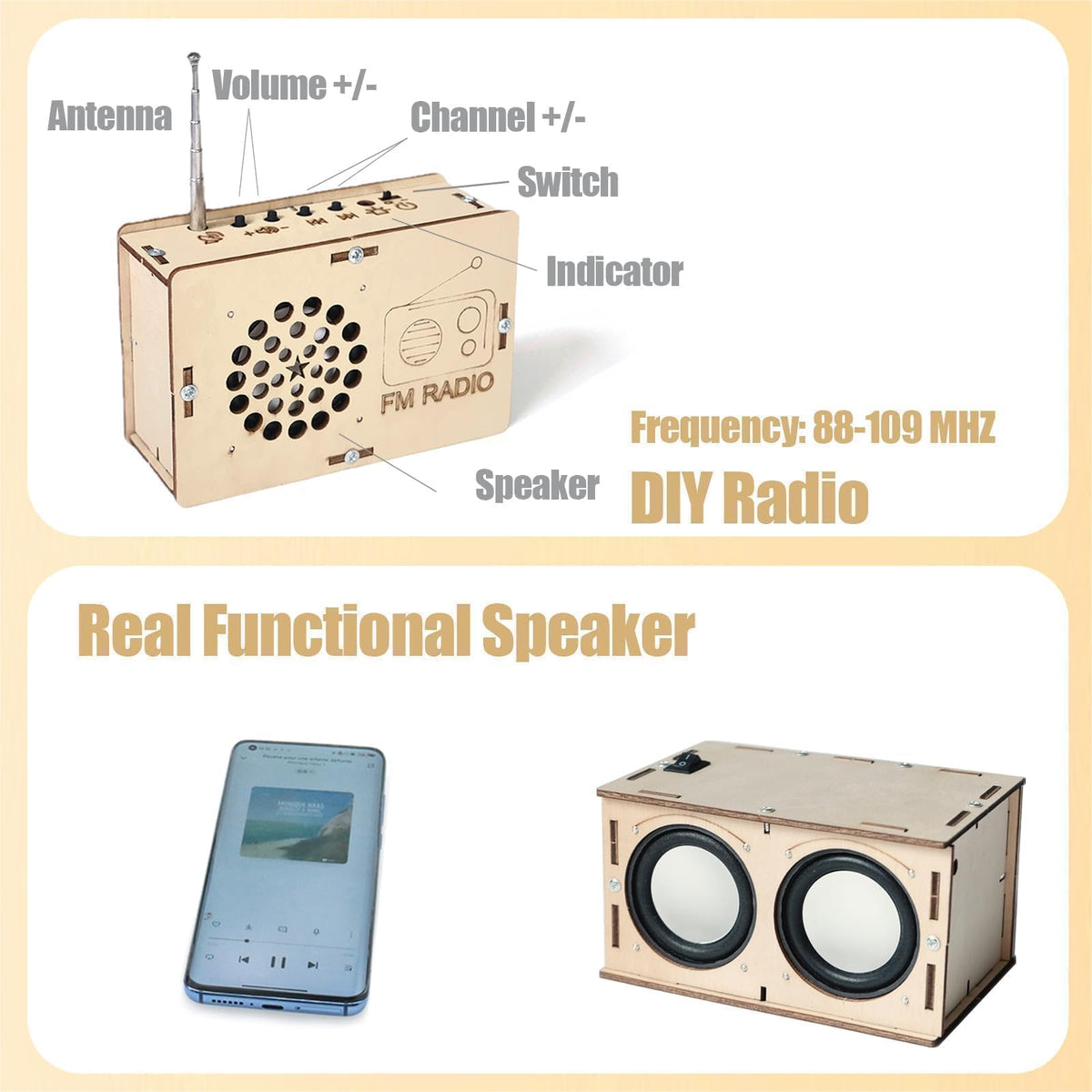 DIY STEM Electronics Kit for Building a Speaker & Radio