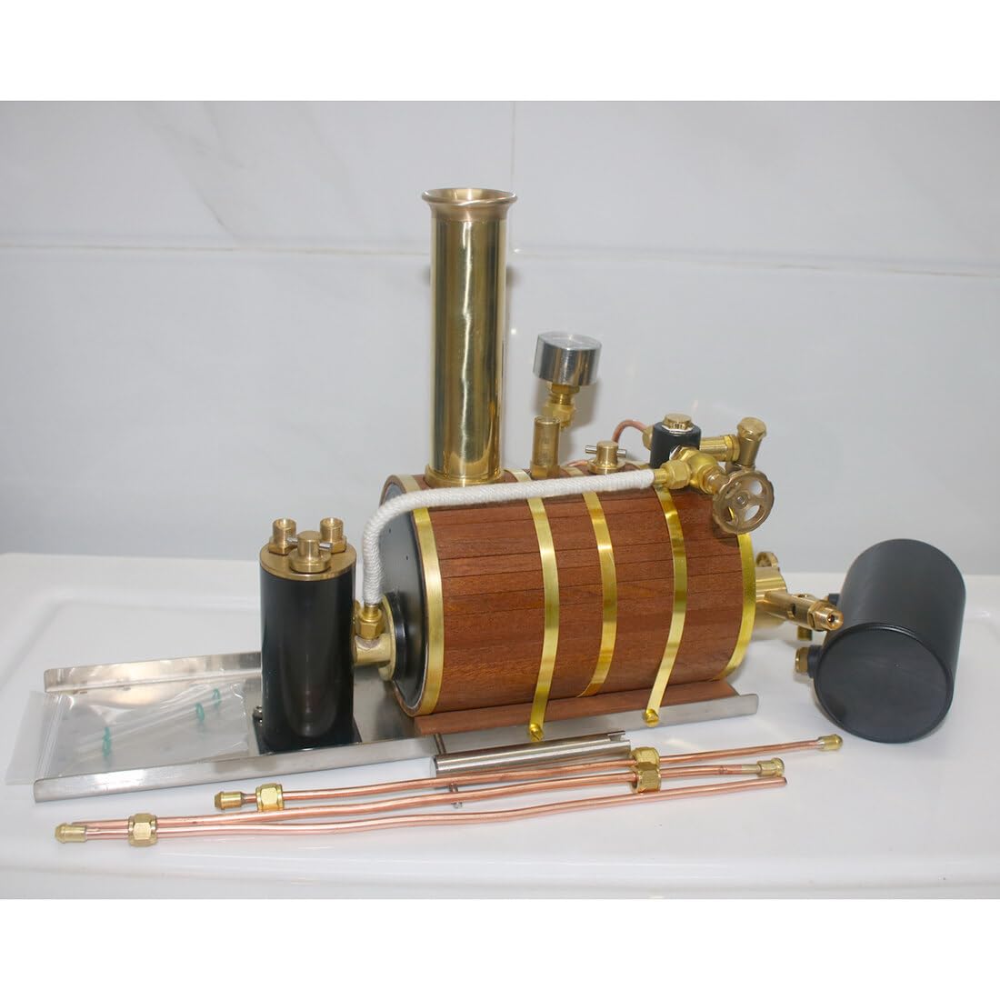 Eoweiot 200ml Brass & Mahogany Steam Boiler Science Kit