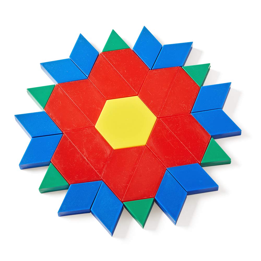 hand2mind 1,250-Piece Geometric Pattern Blocks for Kids