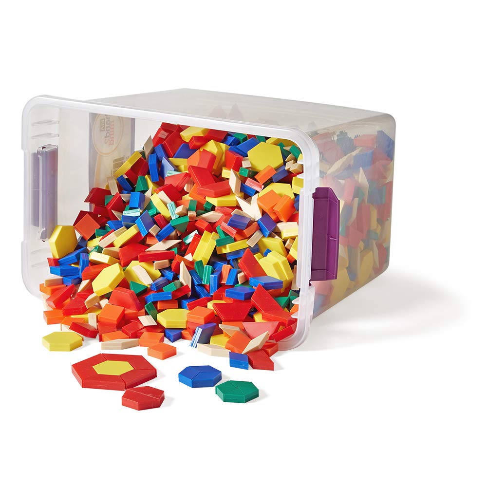 hand2mind 1,250-Piece Geometric Pattern Blocks for Kids