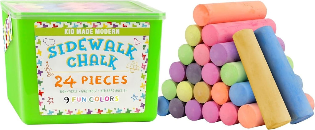 Kid Made Modern Colorful Sidewalk Chalk Set for Kids