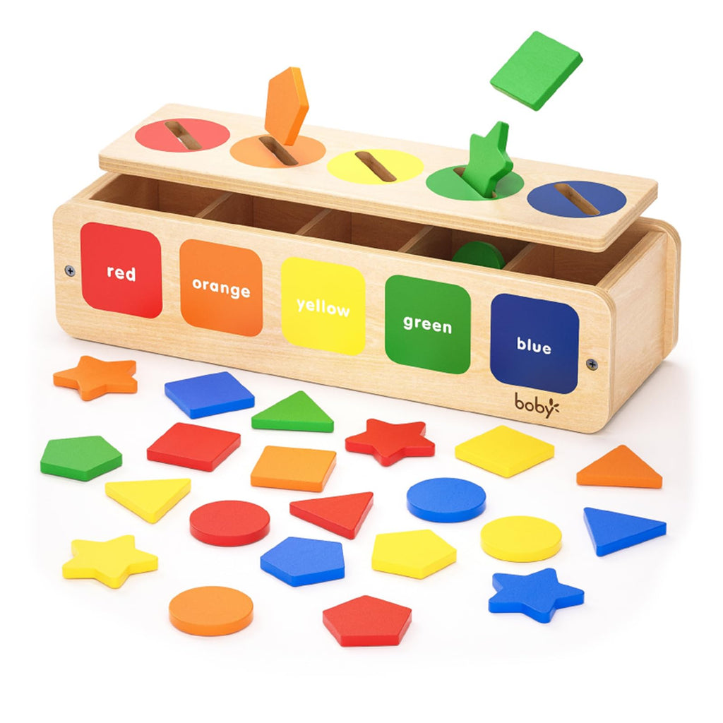 Dailyfunn Montessori Wooden Sorting Box for Toddlers