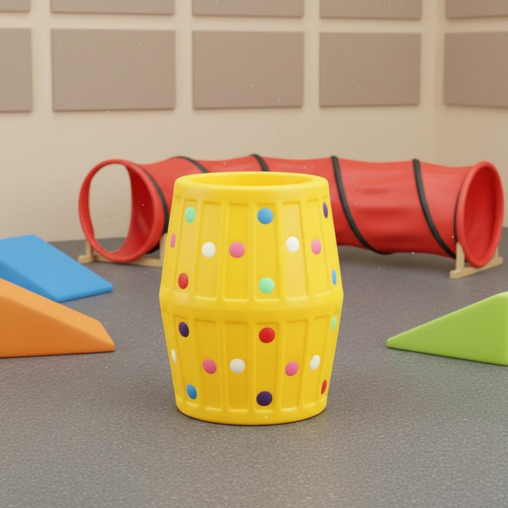 Simhoa Kids’ Foam Sensory Rolling Barrel Toy, Yellow