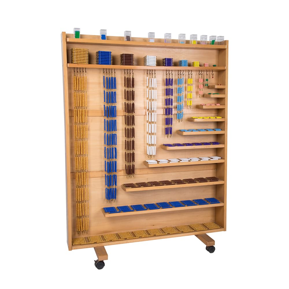 Kinderhuis Montessori Math Bead Cabinet with Copper Wire