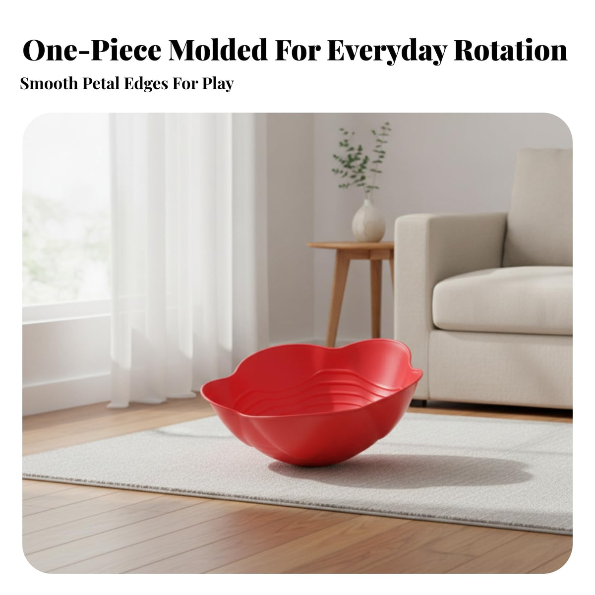 WeiLaiKeQi Outdoor Sensory Rotating Balance Bowl, Red