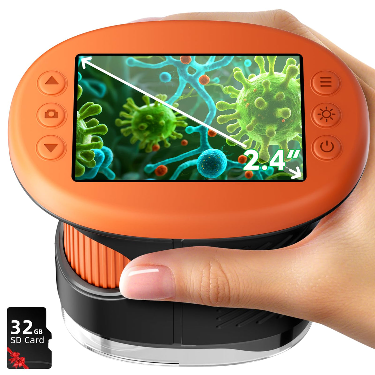 Odatay 4K 1000X Digital Kids’ Microscope with 32GB Card