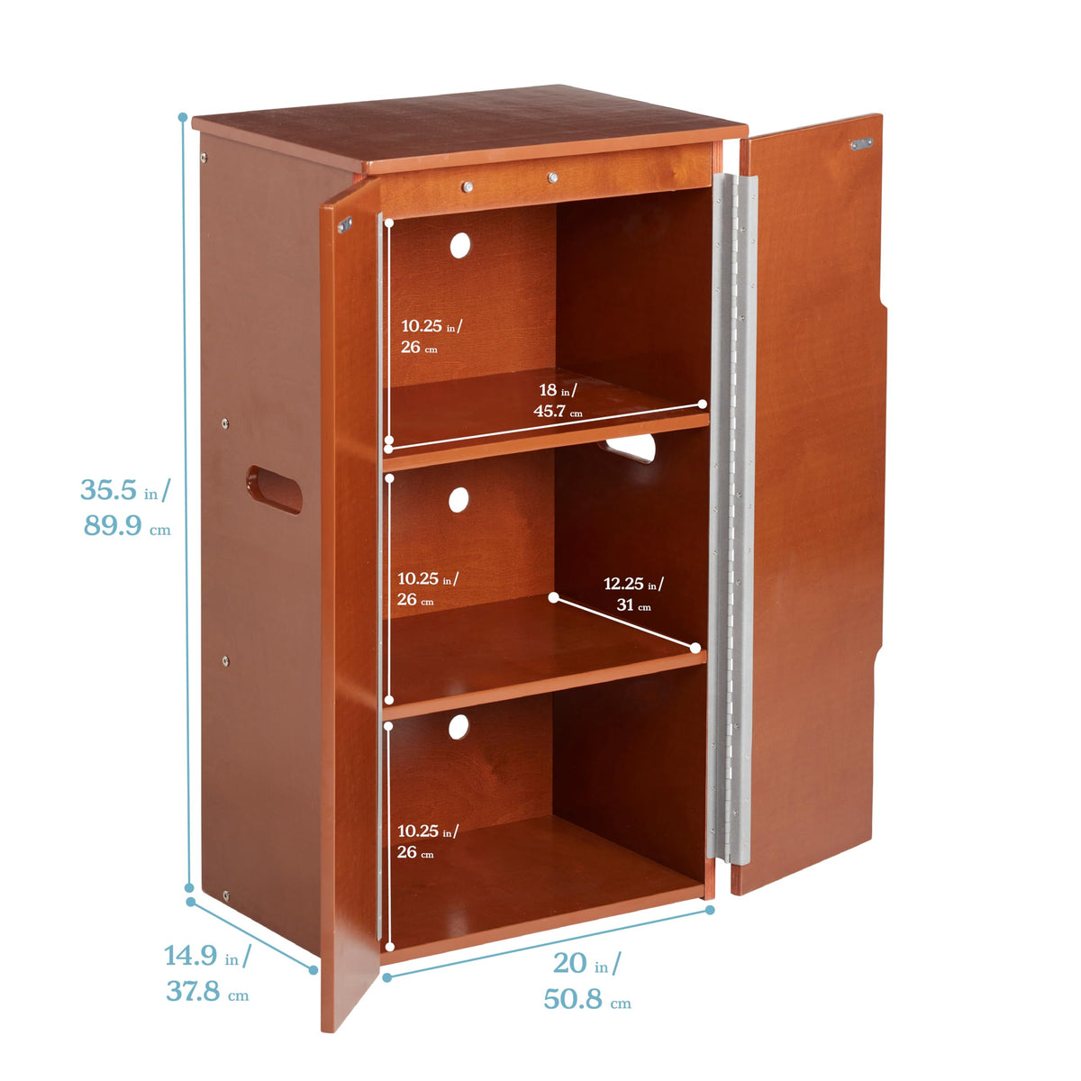 ECR4Kids Wooden Play Kitchen Refrigerator for Kids
