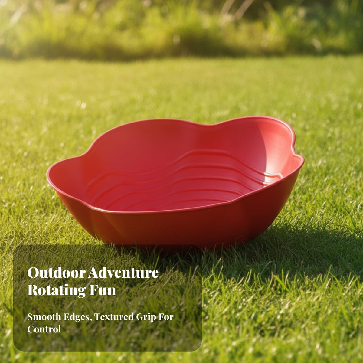 WeiLaiKeQi Outdoor Sensory Rotating Balance Bowl, Red