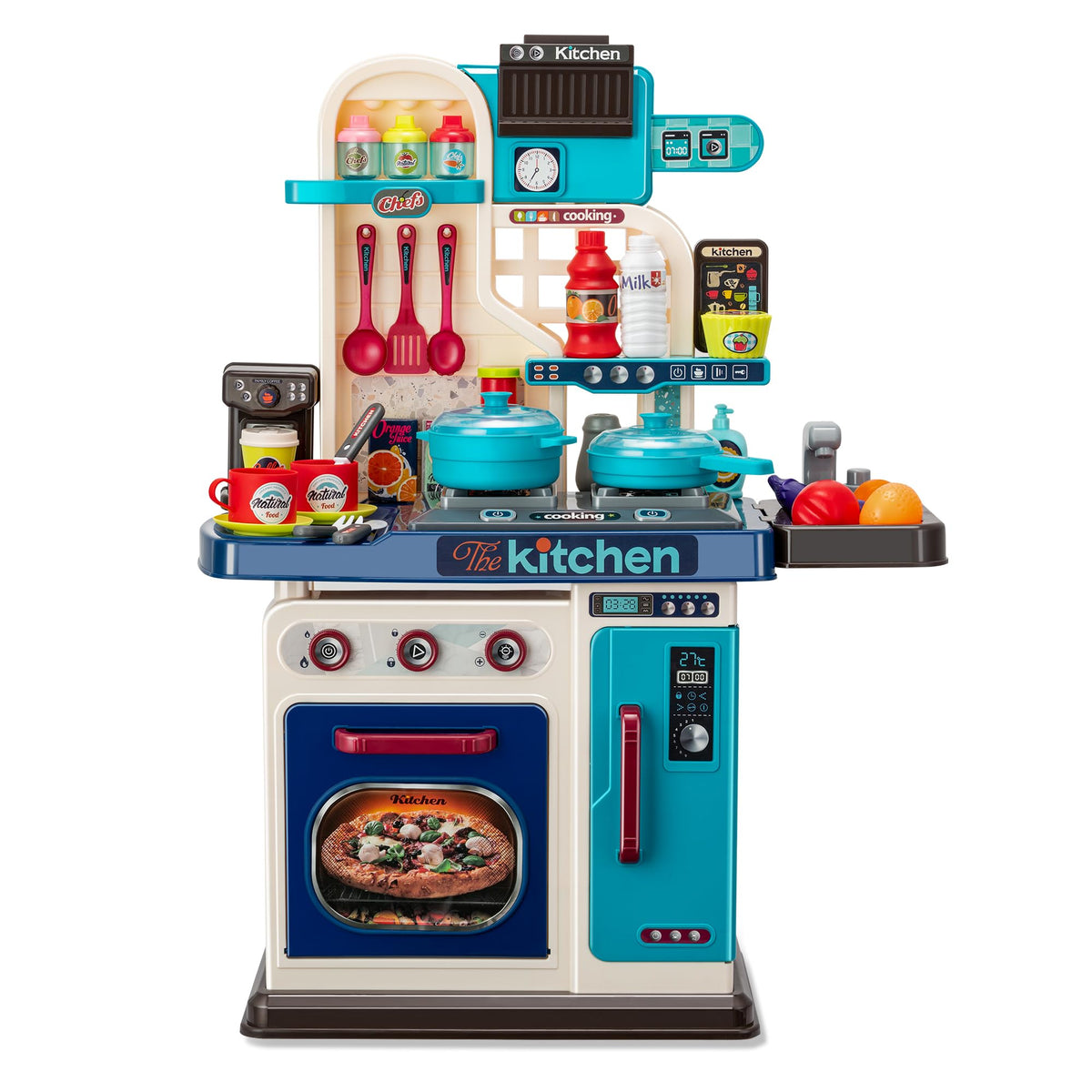 Kids’ Interactive Play Kitchen with Lights & Sounds, Ages 3+