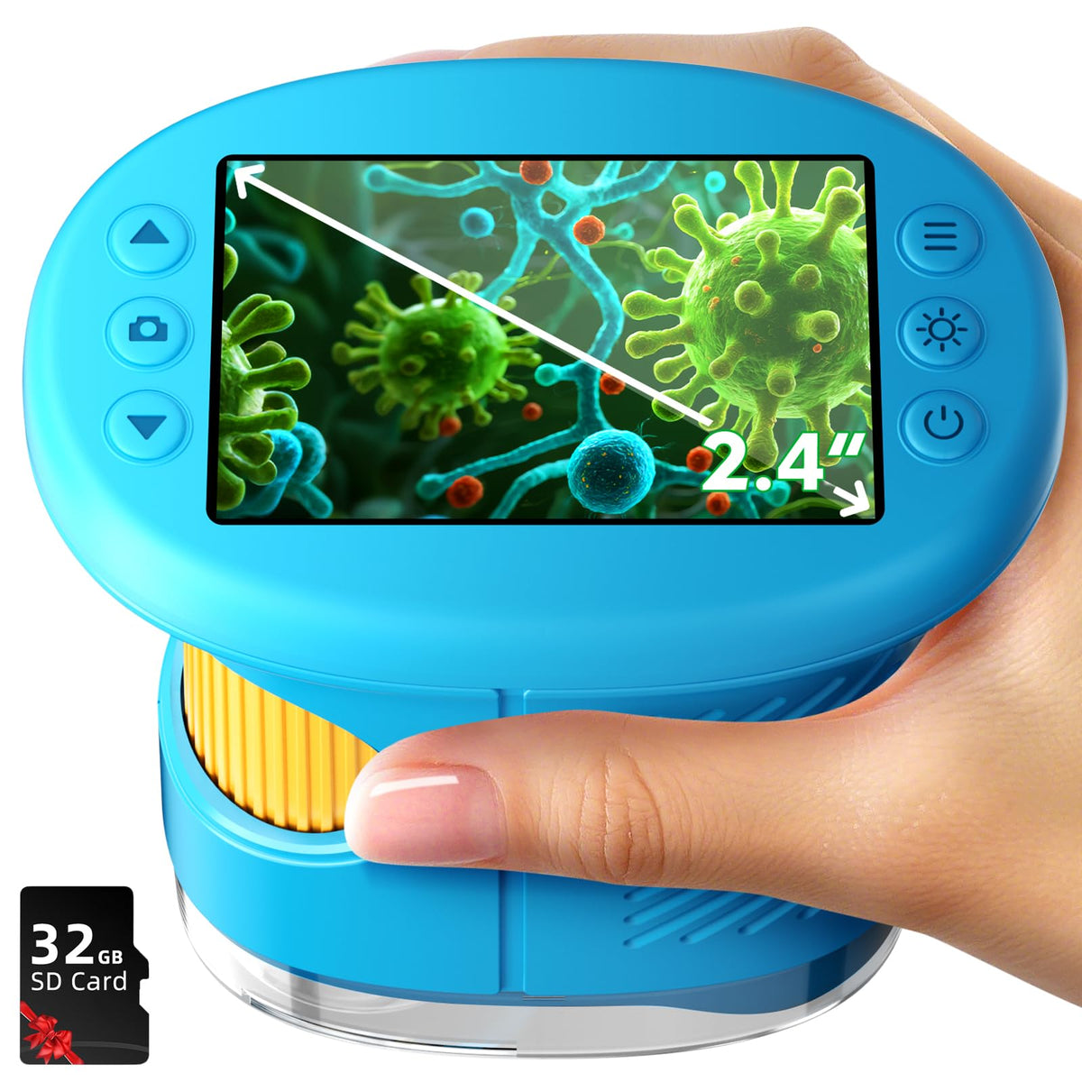 Odatay 4K 1000X Digital Kids’ Microscope with 32GB Card