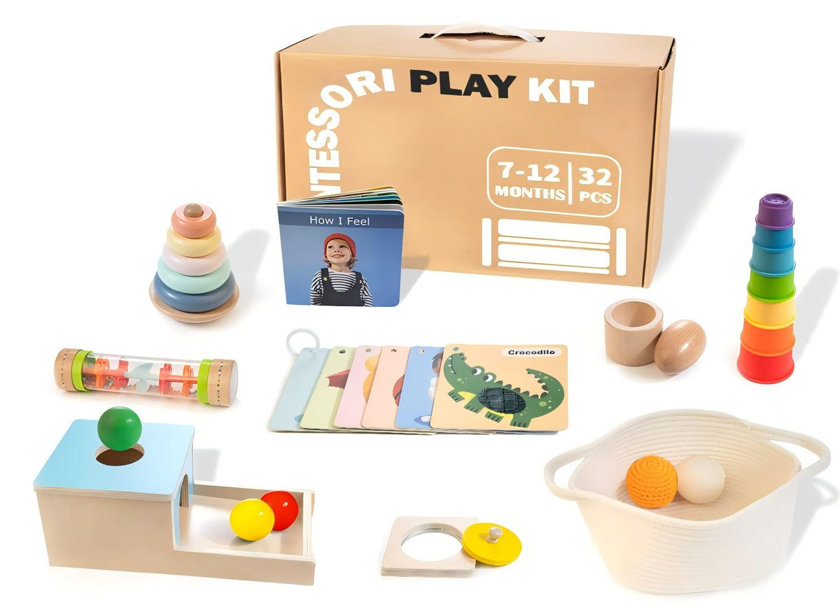 WOODMAM Montessori Learning Toys for Babies, 6–18 Months