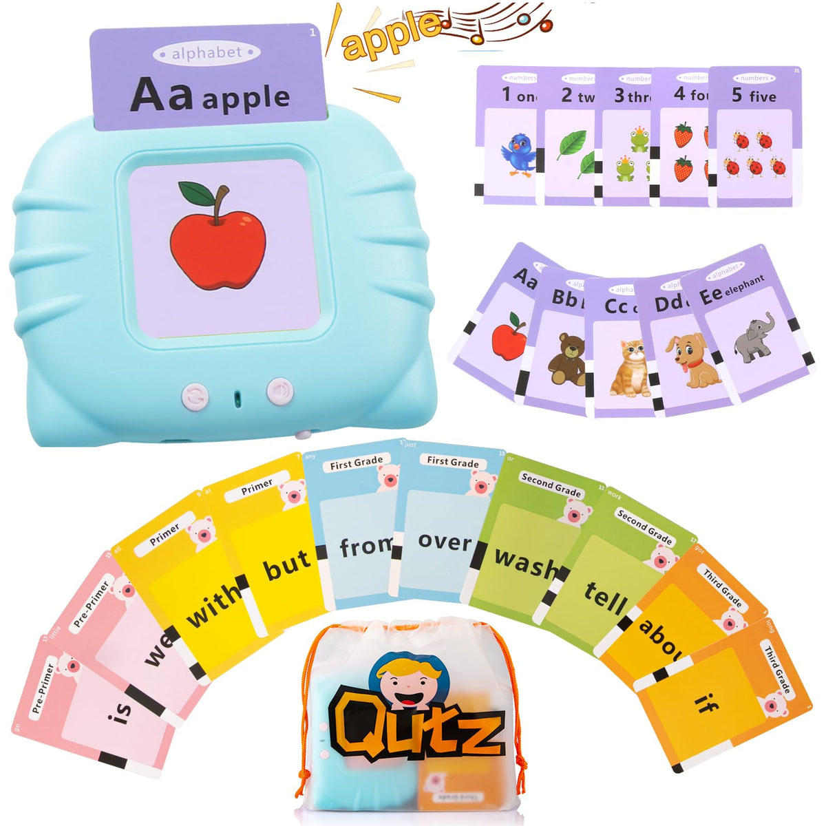 QutZ Educational Flash Cards for Learning and Practice