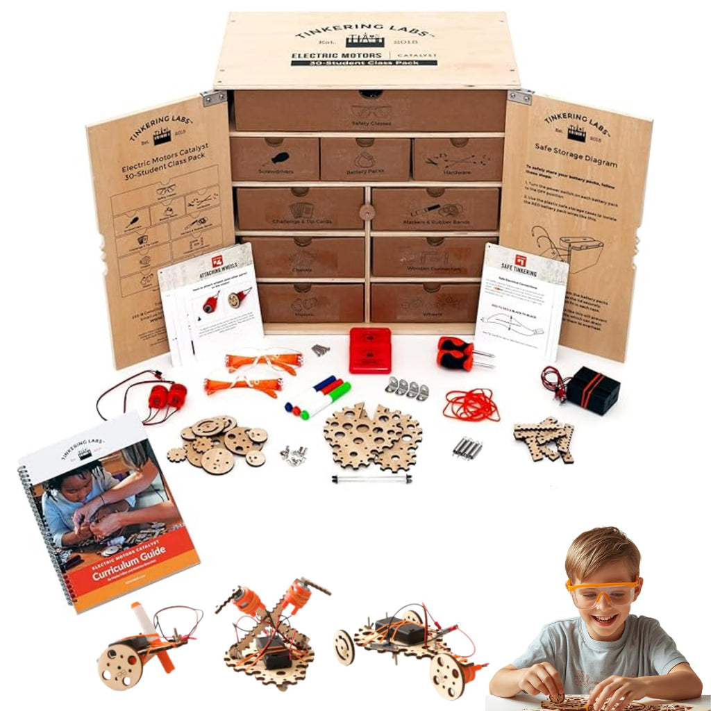Tinkering Labs Catalyst STEM Engineering Class Pack & Cabinet