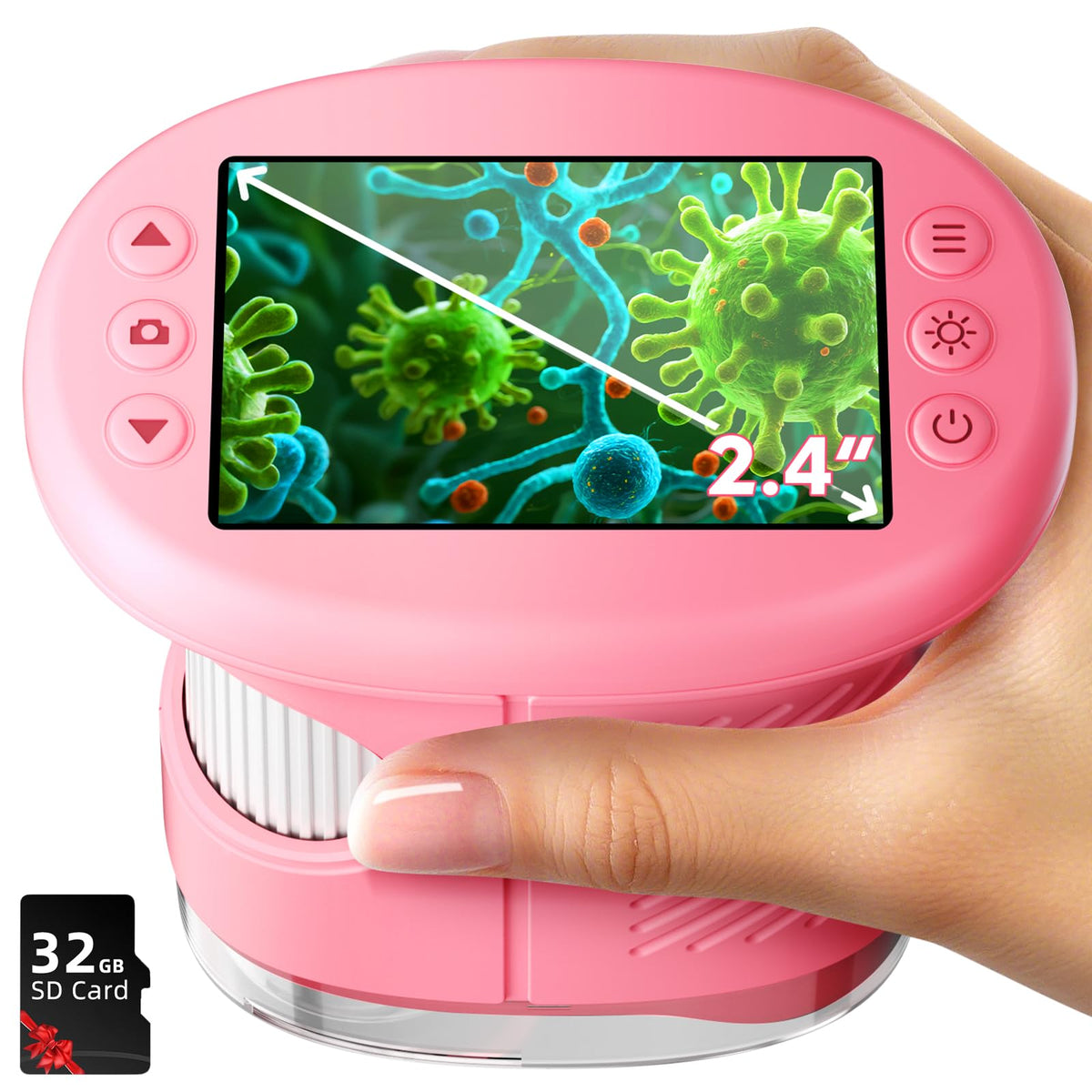 Odatay 4K 1000X Digital Kids’ Microscope with 32GB Card