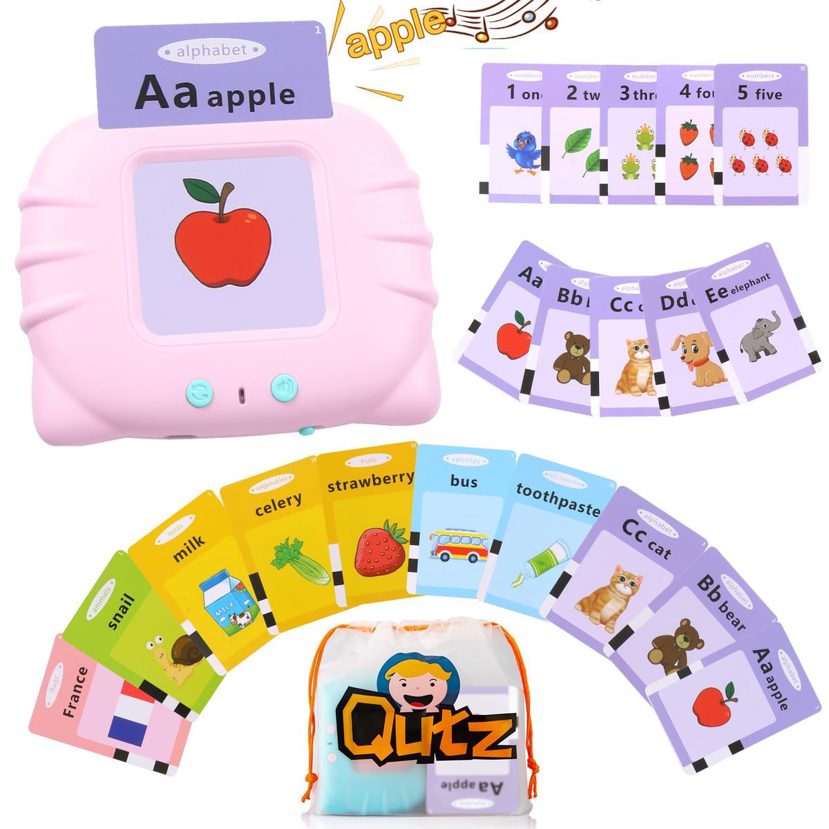 QutZ Educational Flash Cards for Learning and Practice