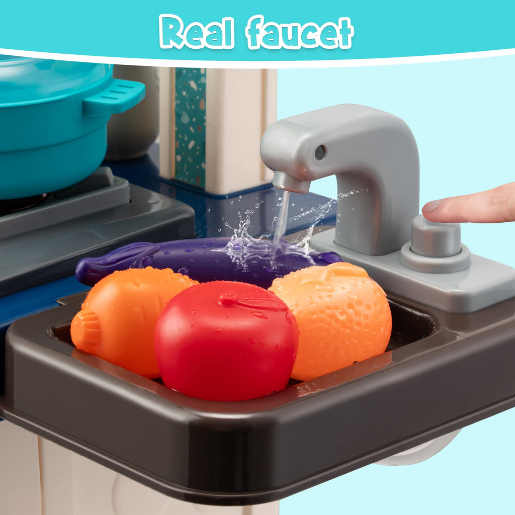 Kids’ Interactive Play Kitchen with Lights & Sounds, Ages 3+