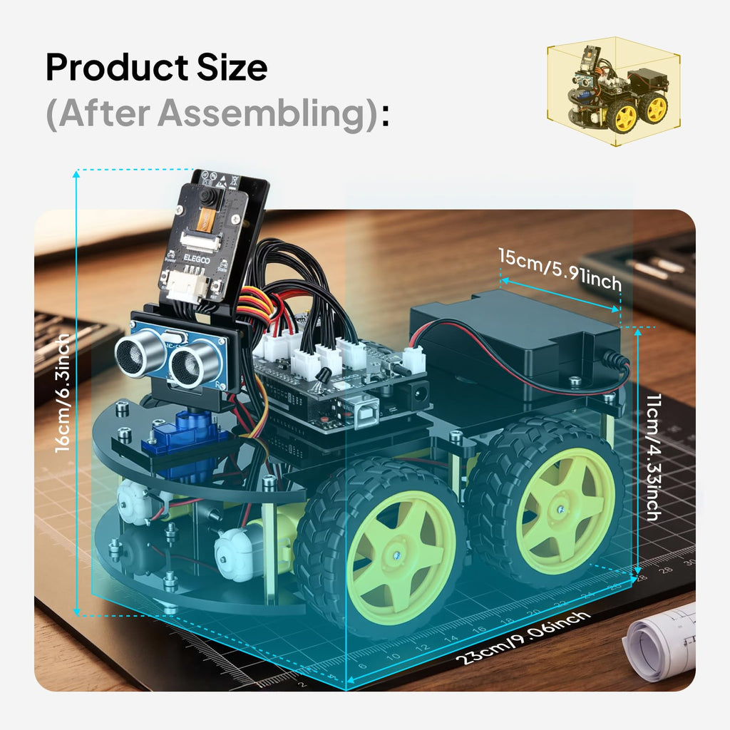 ELEGOO UNO R3 Smart Robot Car Kit V4 with Camera