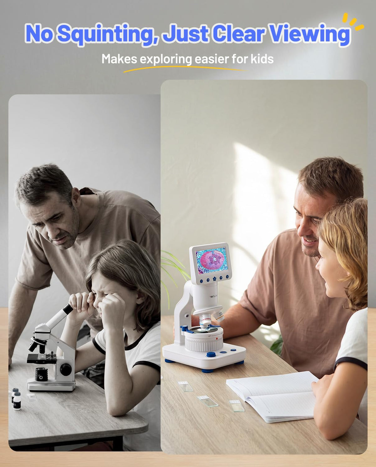 TOMLOV Kids’ Educational STEM Microscope Kit, Ages 6–12