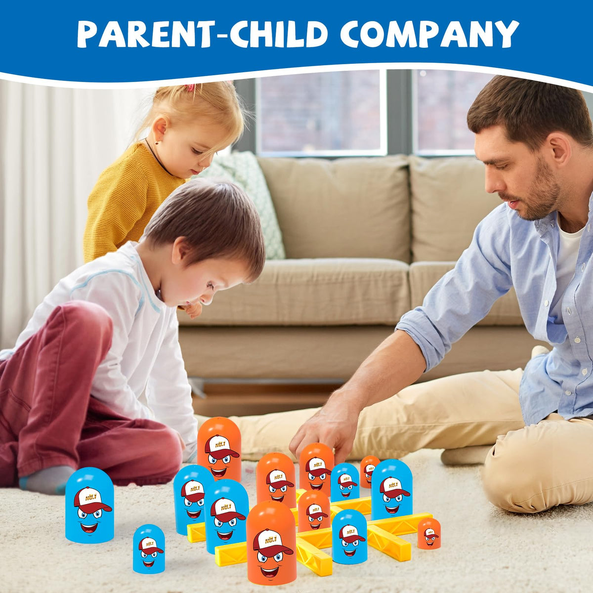 lewabov Stackable Tic-Tac-Toe Strategy Game for Ages 3+