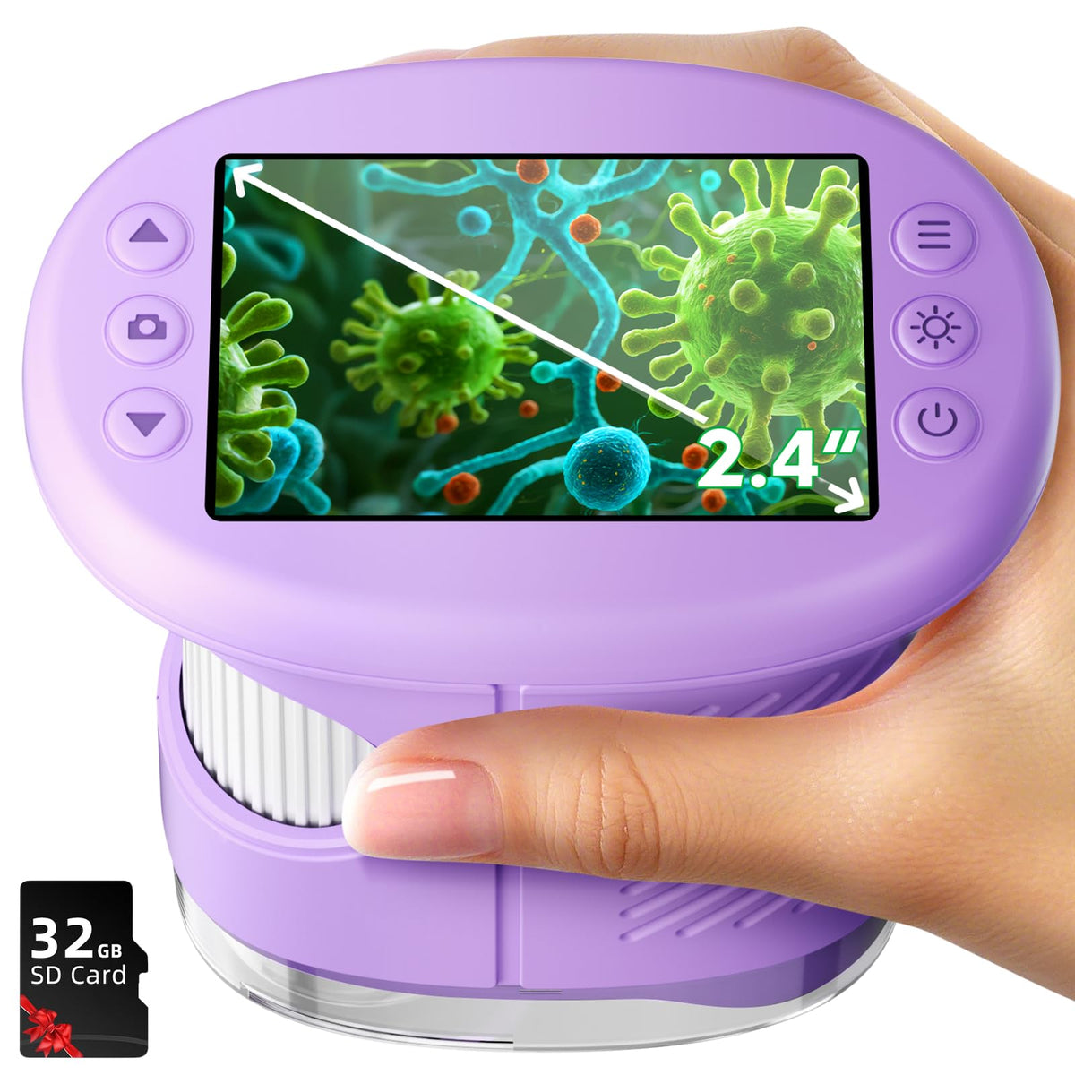 Odatay 4K 1000X Digital Kids’ Microscope with 32GB Card
