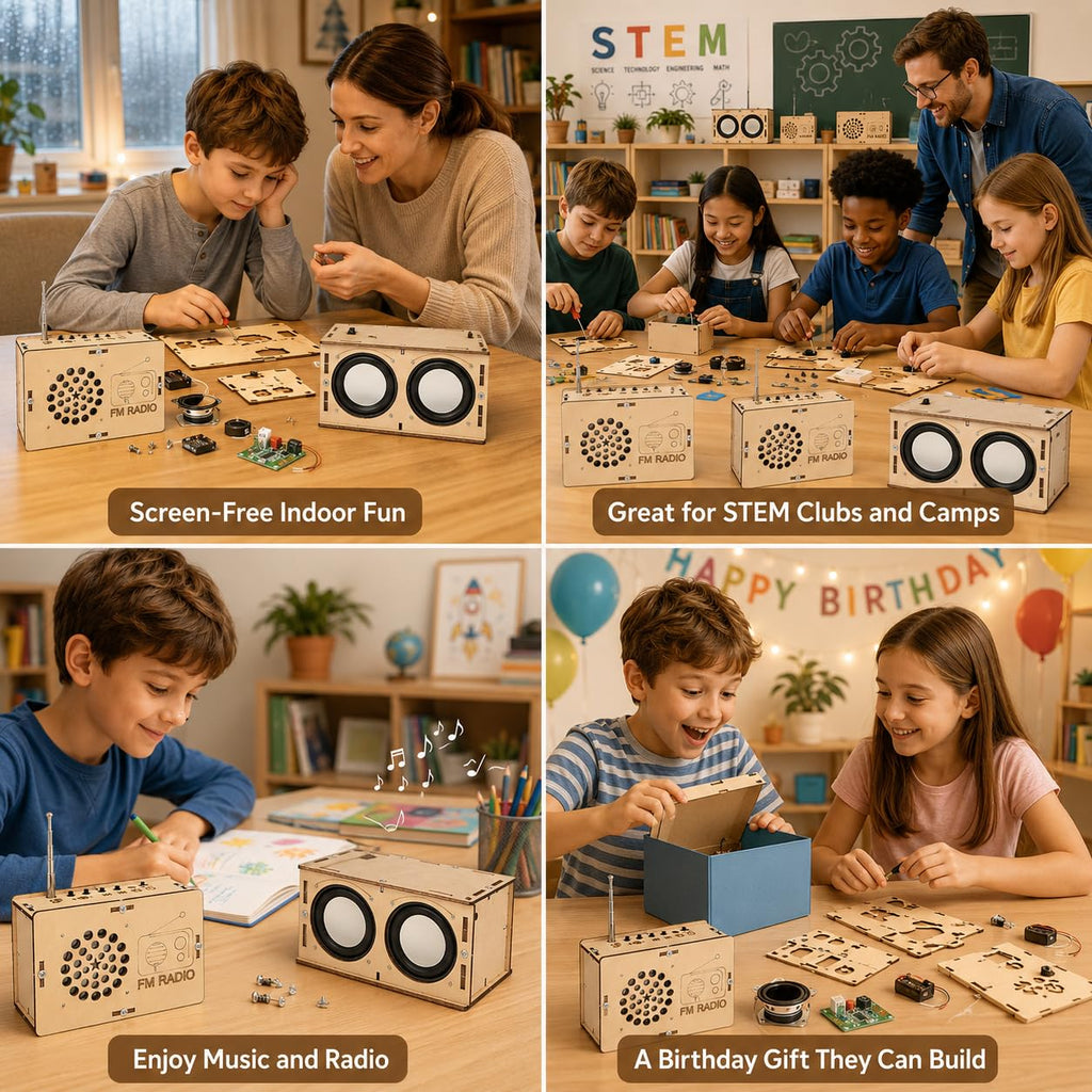 DIY STEM Electronics Kit for Building a Speaker & Radio