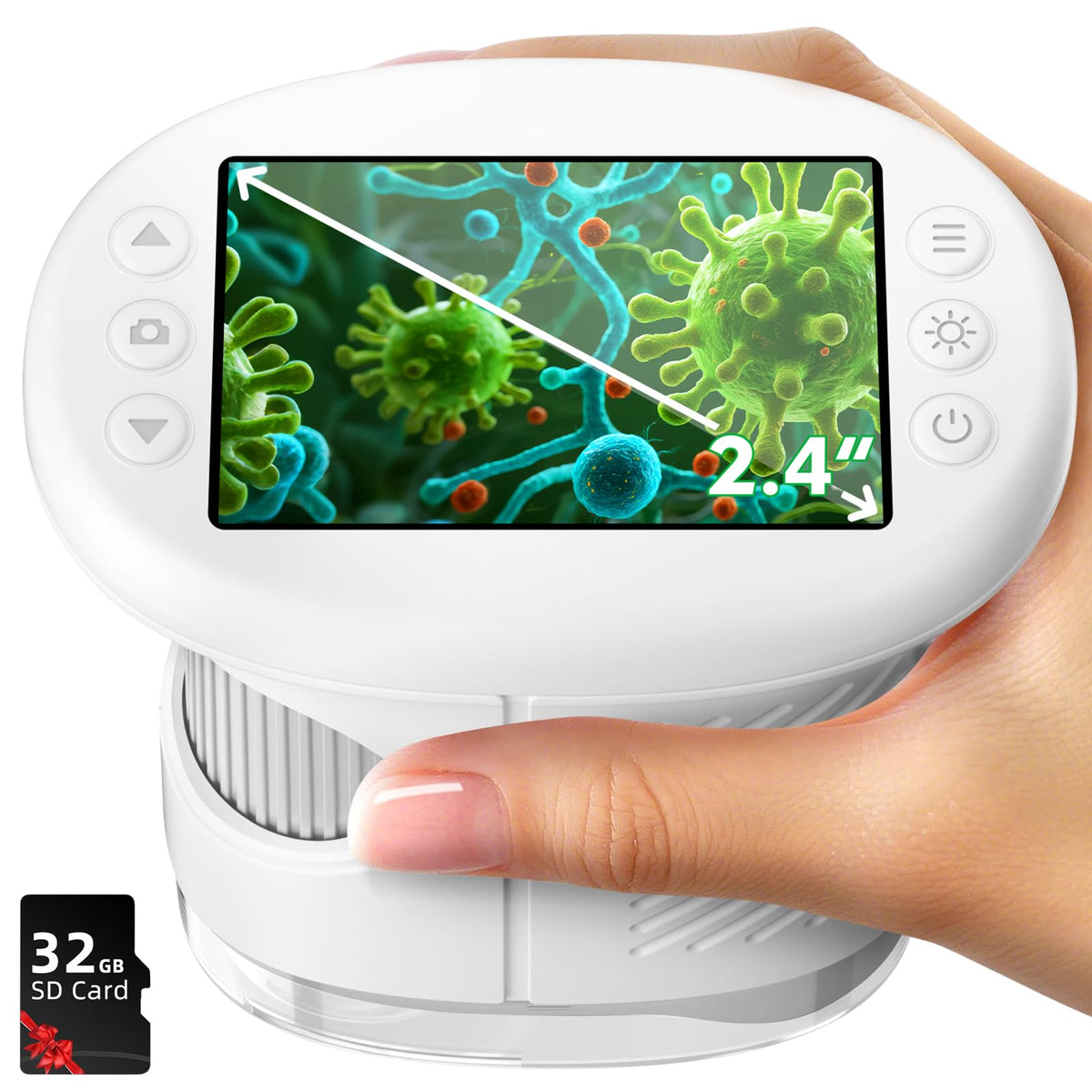 Odatay 4K 1000X Digital Kids’ Microscope with 32GB Card
