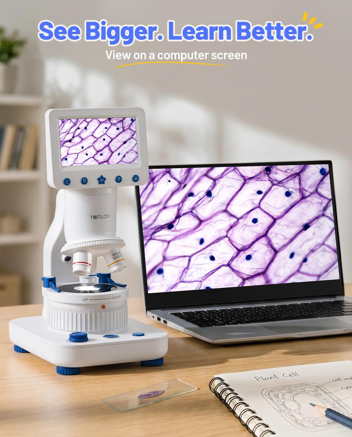 TOMLOV Kids’ Educational STEM Microscope Kit, Ages 6–12