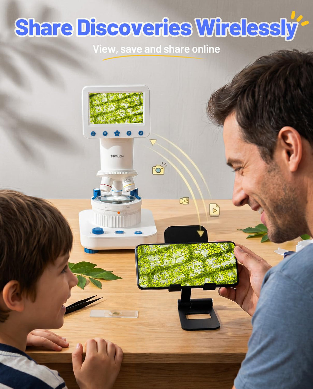 TOMLOV Kids’ Educational STEM Microscope Kit, Ages 6–12