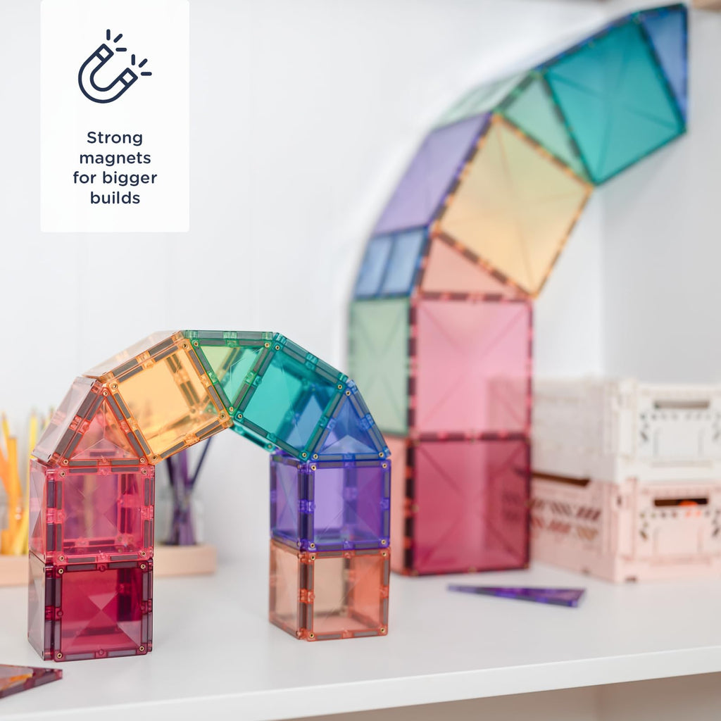 CONNETIX 64-Piece Pastel Magnetic Tile Starter Pack