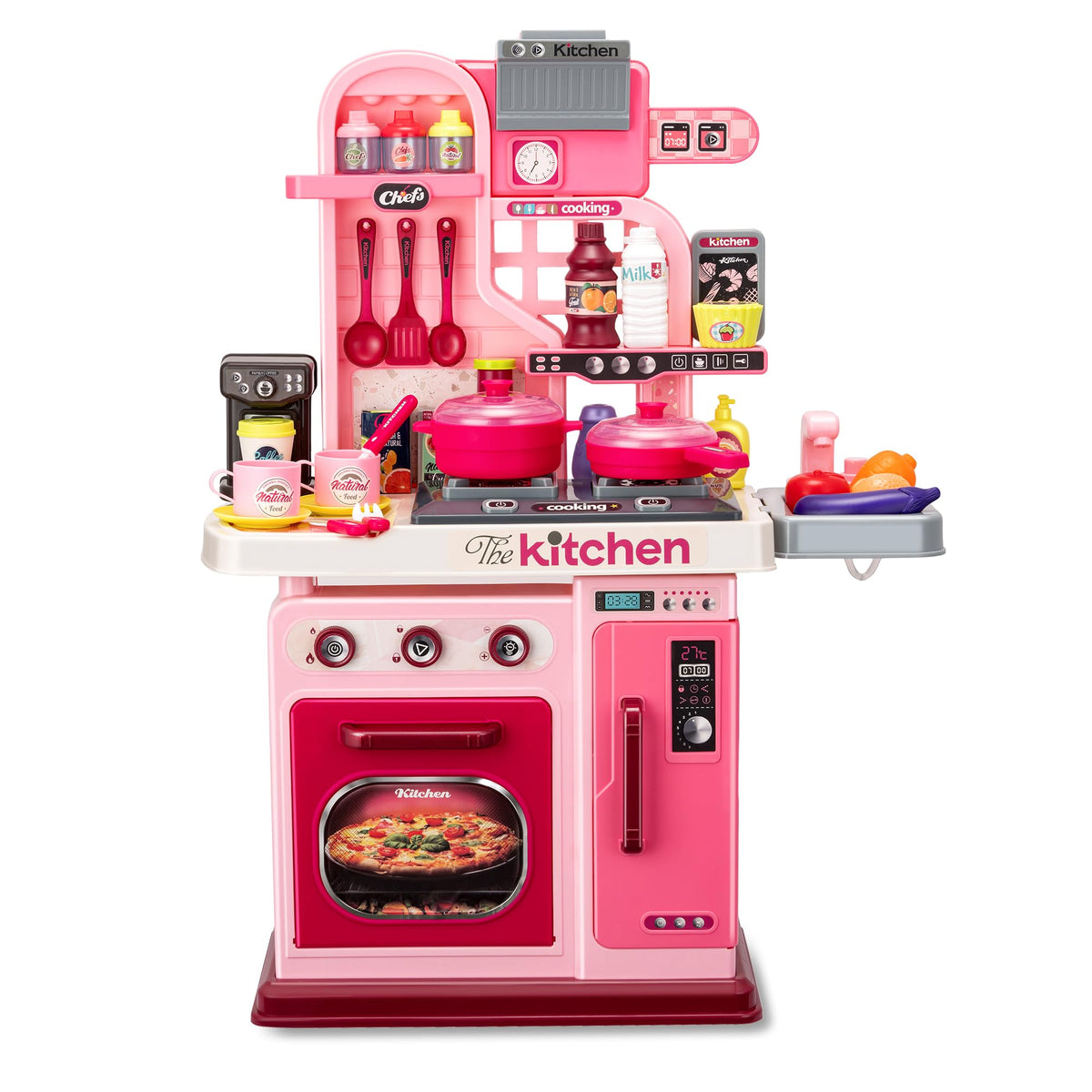 Kids’ Interactive Play Kitchen with Lights & Sounds, Ages 3+