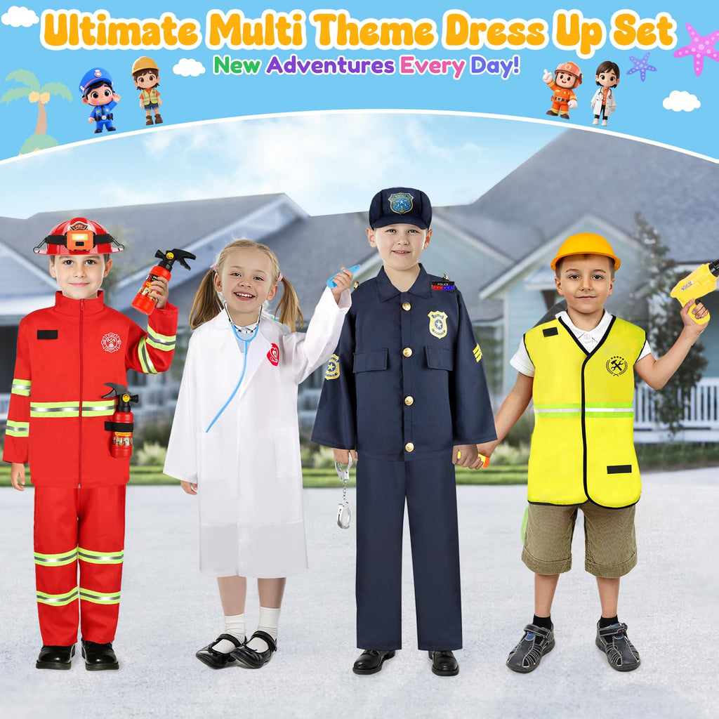 IVENRXIU Kids’ 4-in-1 Dress-Up Role-Play Costume Set