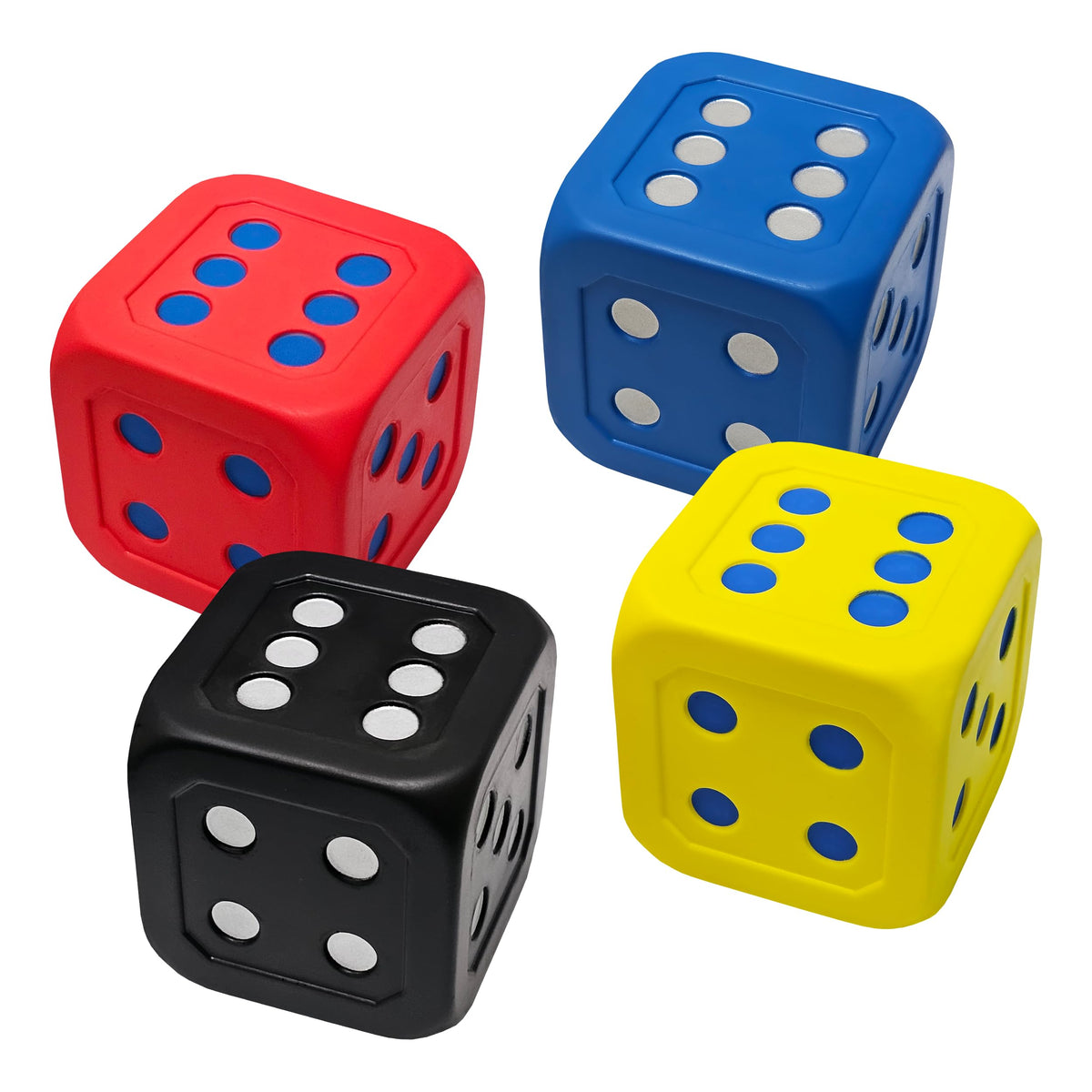 Macro Giant 6-Inch Colorful Foam Dice for Math Games
