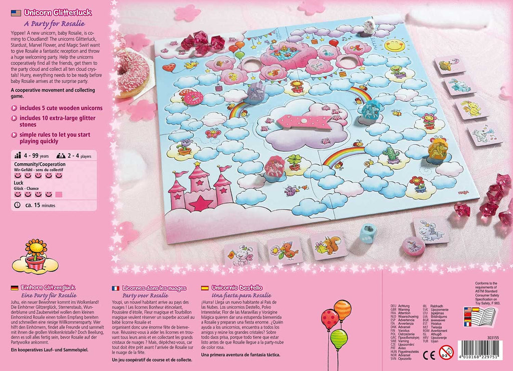 HABA Unicorn Glitterluck: A Party for Rosalie Co-op Game